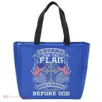I Stand For The Flag And I Kneel Before God Gift Tote Bag thumb 0