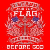 I Stand For The Flag And I Kneel Before God Gift Santa Hat thumb 1