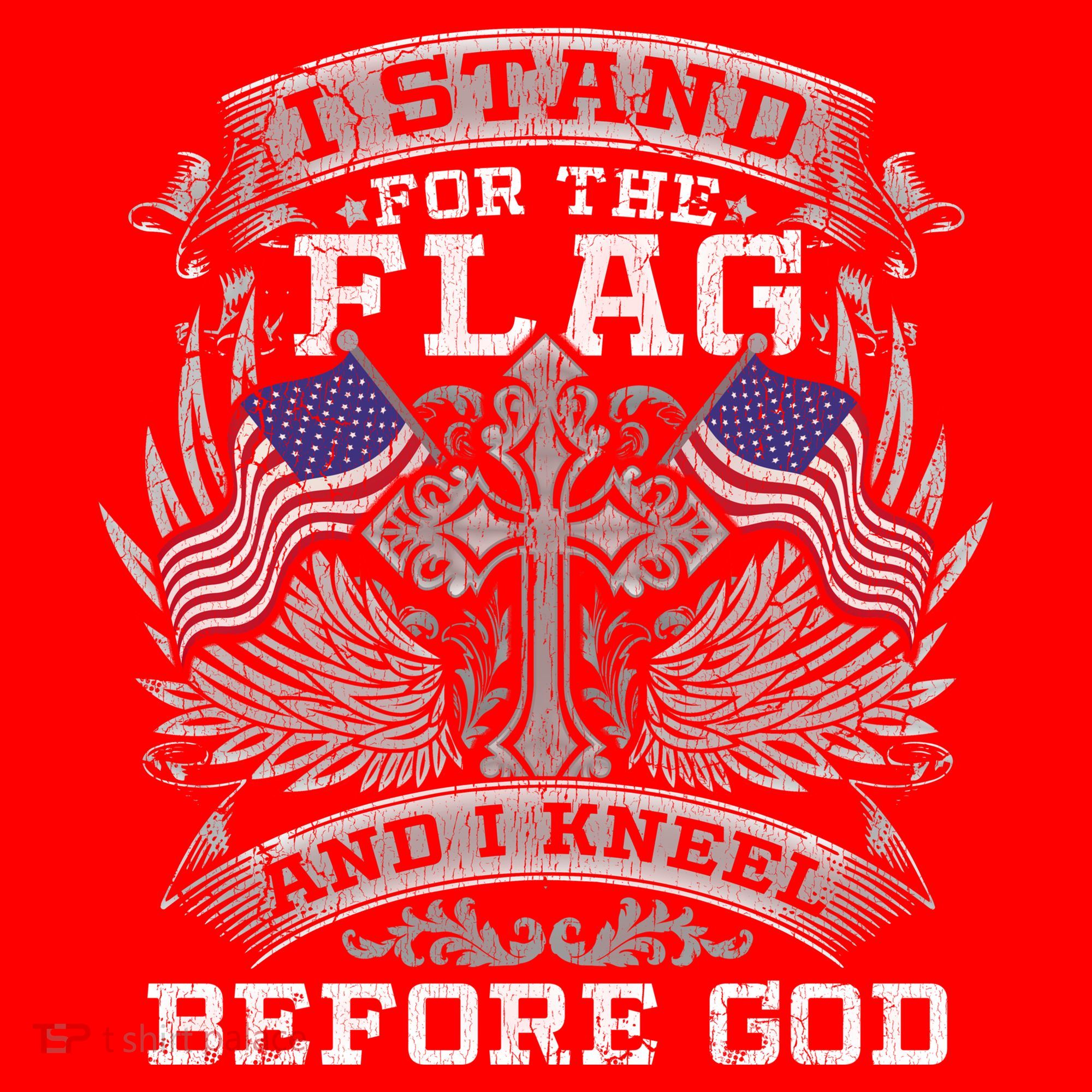 I Stand For The Flag And I Kneel Before God Gift Santa Hat