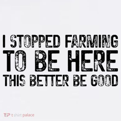 I Stopped Farming To Be Here This Better Be Good Hoodie