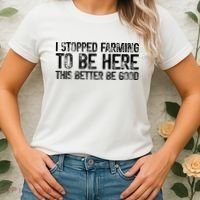 I Stopped Farming To Be Here This Better Be Good Women's T-Shirt thumb 2