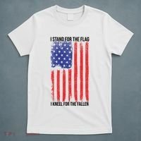 I Stand For The Flag I Kneel For The Fallen Usa T-Shirt thumb 5