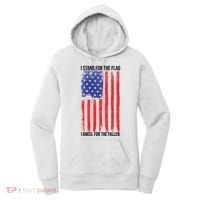 I Stand For The Flag I Kneel For The Fallen Usa Women's Hoodie thumb 0