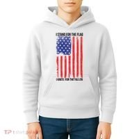 I Stand For The Flag I Kneel For The Fallen Usa Kids Hoodie thumb 4