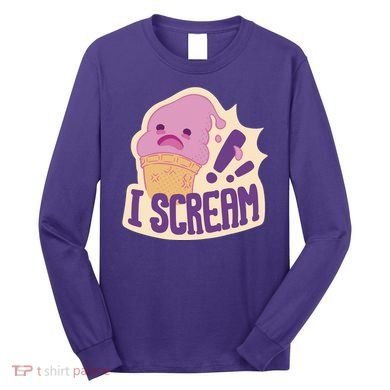 I Scream For Ice Cream Cute Long Sleeve Shirt
