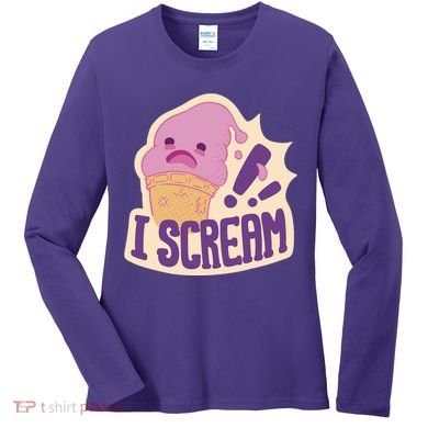 I Scream For Ice Cream Cute Women's Long Sleeve Shirt
