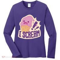 I Scream For Ice Cream Cute Women's Long Sleeve Shirt thumb 0