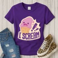 I Scream For Ice Cream Cute Women's T-Shirt thumb 3