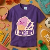 I Scream For Ice Cream Cute Kids T-Shirt thumb 3