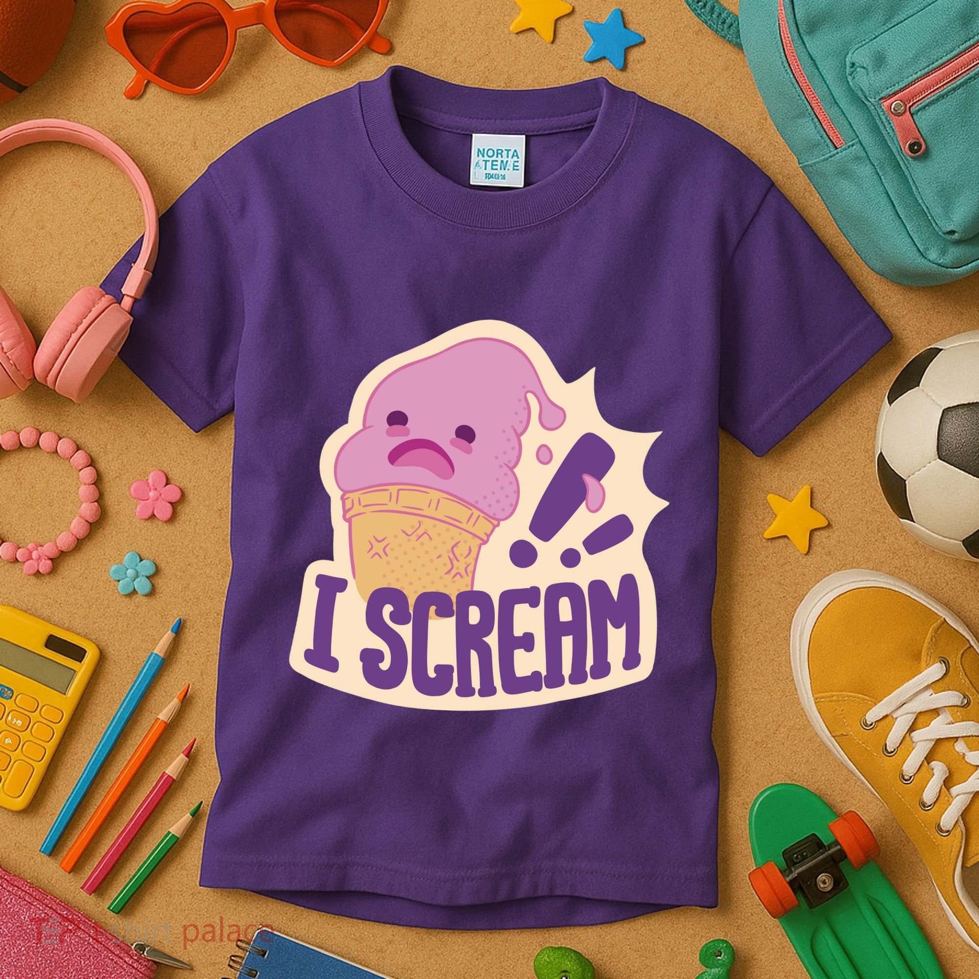 I Scream For Ice Cream Cute Kids T-Shirt