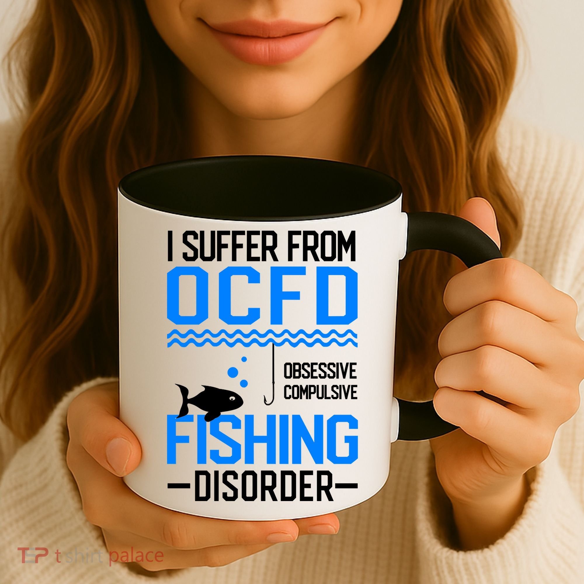 I Suffer From OCFD Fishing Discorder Cool Fish Daddy Coffee Mug