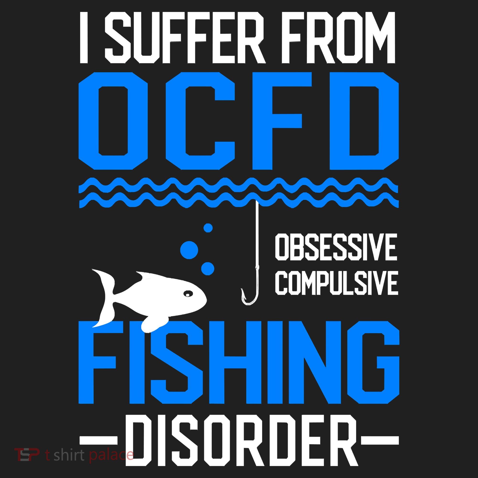 I Suffer From OCFD Fishing Discorder Cool Fish Daddy Golf Towel