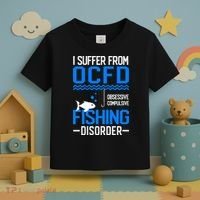 I Suffer From OCFD Fishing Discorder Cool Fish Daddy Toddler T-Shirt thumb 3