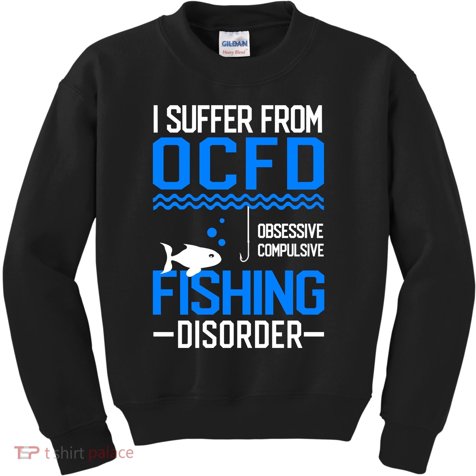 I Suffer From OCFD Fishing Discorder Cool Fish Daddy Kids Sweatshirt