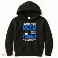 I Suffer From OCFD Fishing Discorder Cool Fish Daddy Kids Hoodie thumb 0