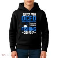 I Suffer From OCFD Fishing Discorder Cool Fish Daddy Kids Hoodie thumb 4