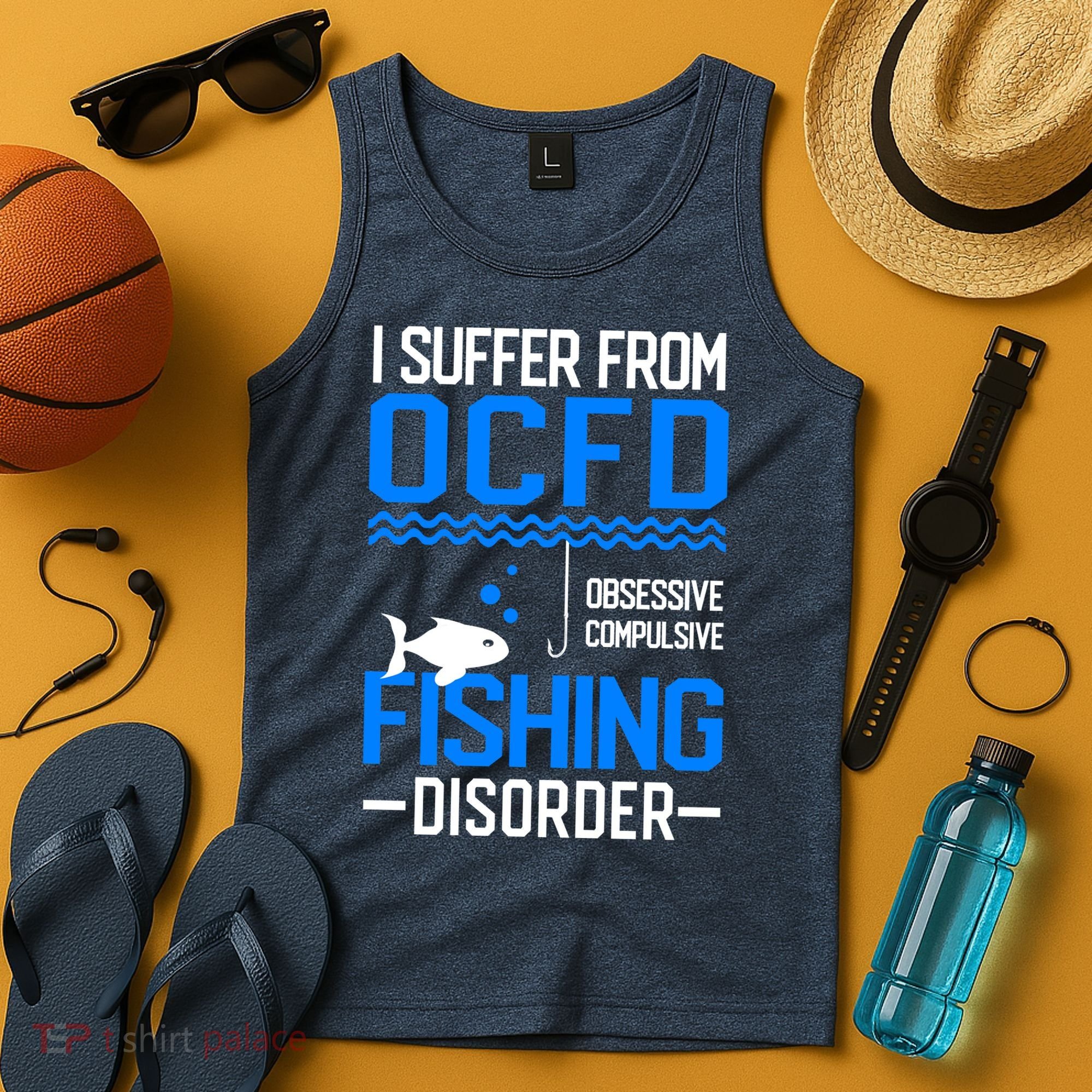 I Suffer From OCFD Fishing Discorder Cool Fish Daddy Tank Top