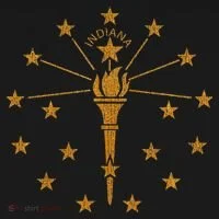 Indiana State Flag Graphic Toddler Hoodie thumb 2