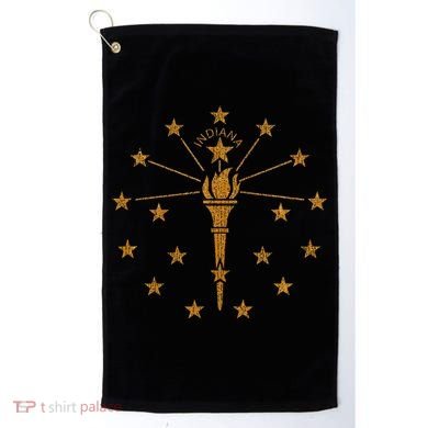 Indiana State Flag Graphic Golf Towel