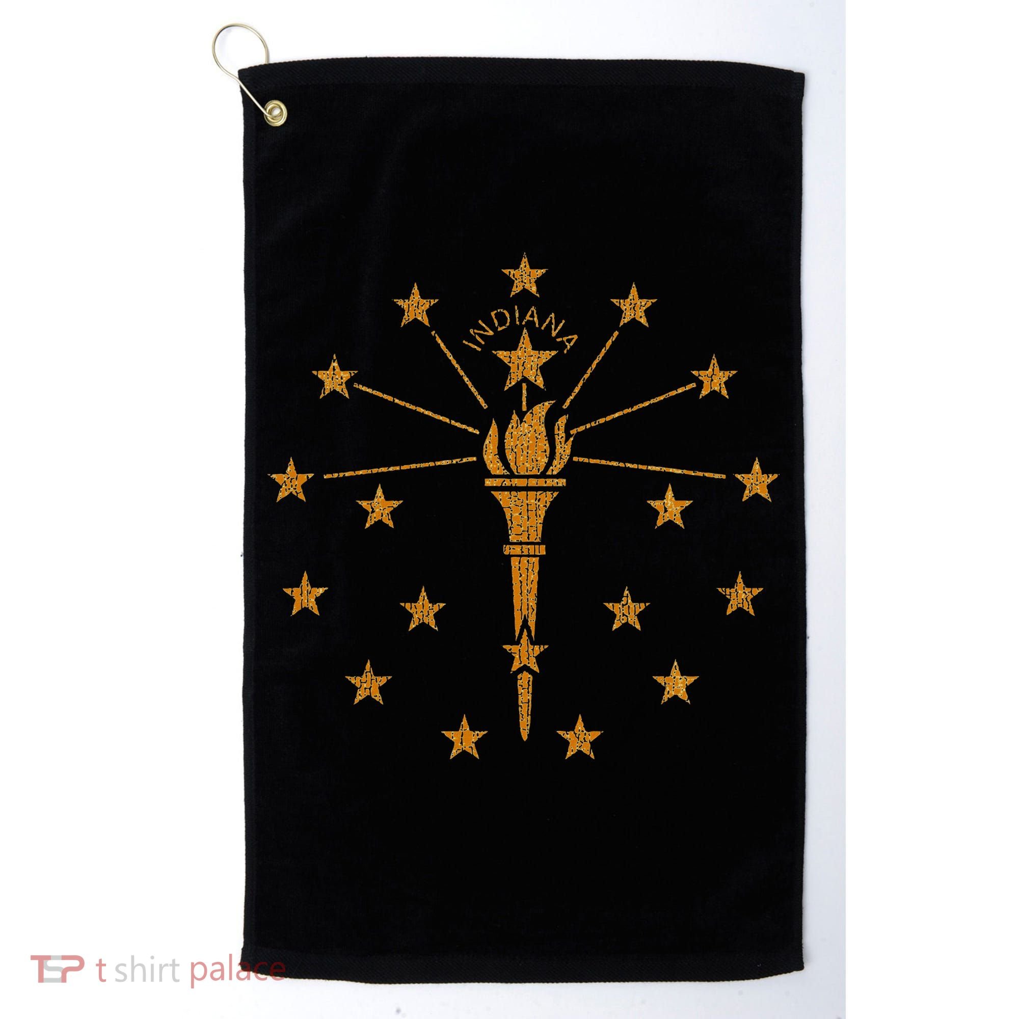 Indiana State Flag Graphic Golf Towel