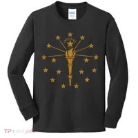 Indiana State Flag Graphic Kids Long Sleeve Shirt thumb 0