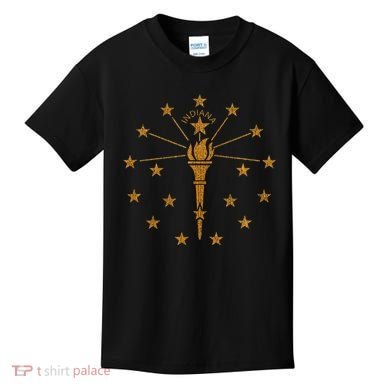 Indiana State Flag Graphic Kids T-Shirt