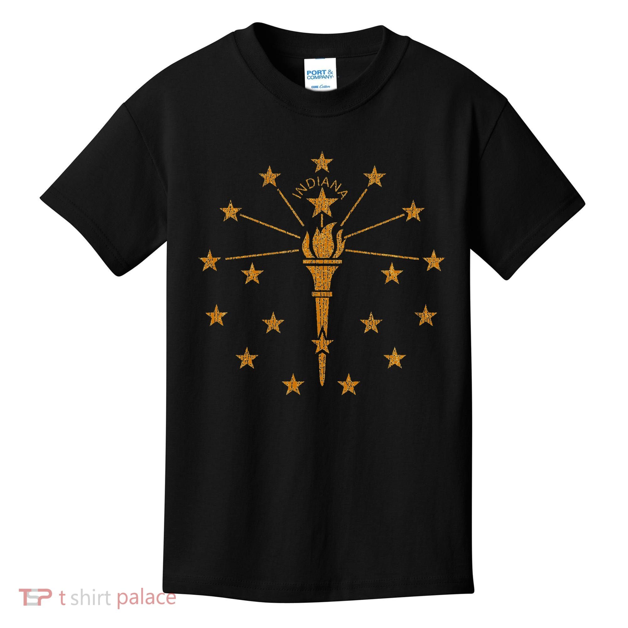 Indiana State Flag Graphic Kids T-Shirt