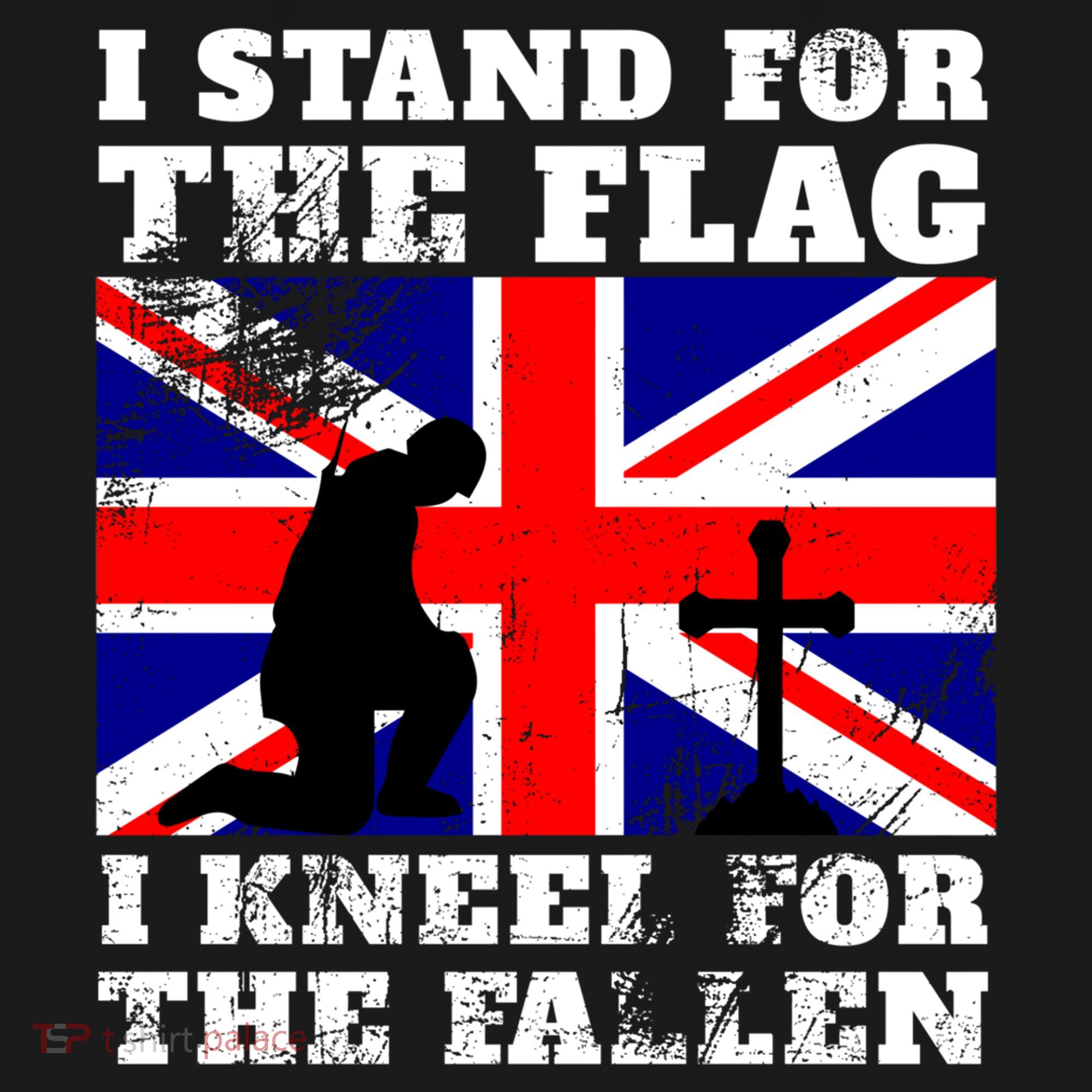 I Stand For The Flag I Kneel For The Fallen Union Jack Gift Bucket Hat