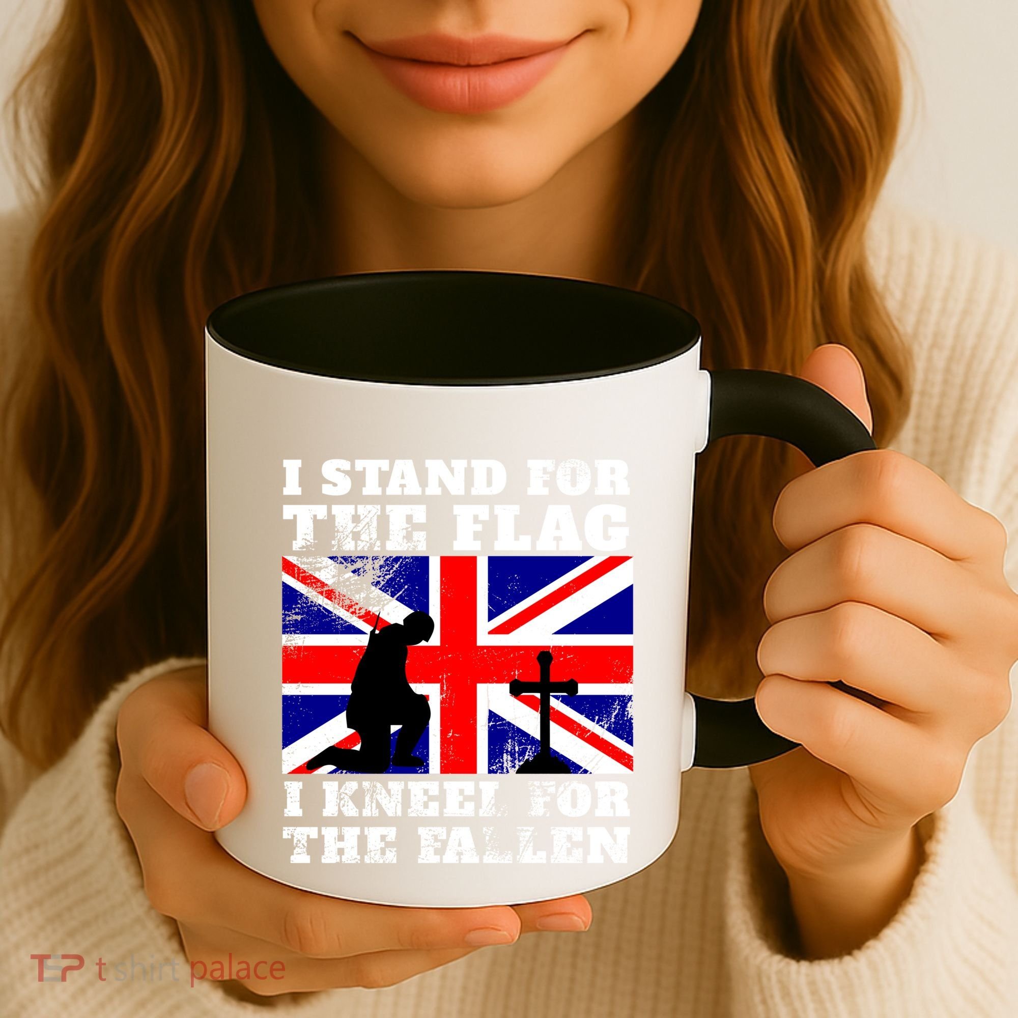 I Stand For The Flag I Kneel For The Fallen Union Jack Gift Coffee Mug