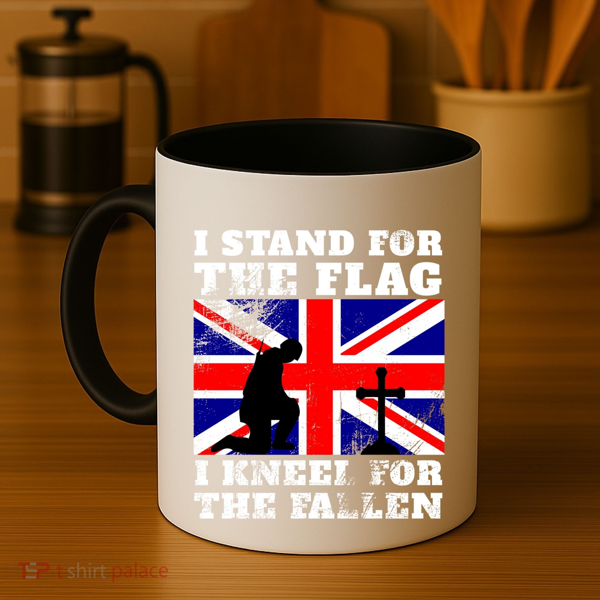 I Stand For The Flag I Kneel For The Fallen Union Jack Gift Coffee Mug
