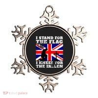 I Stand For The Flag I Kneel For The Fallen Union Jack Gift Ornament thumb 0