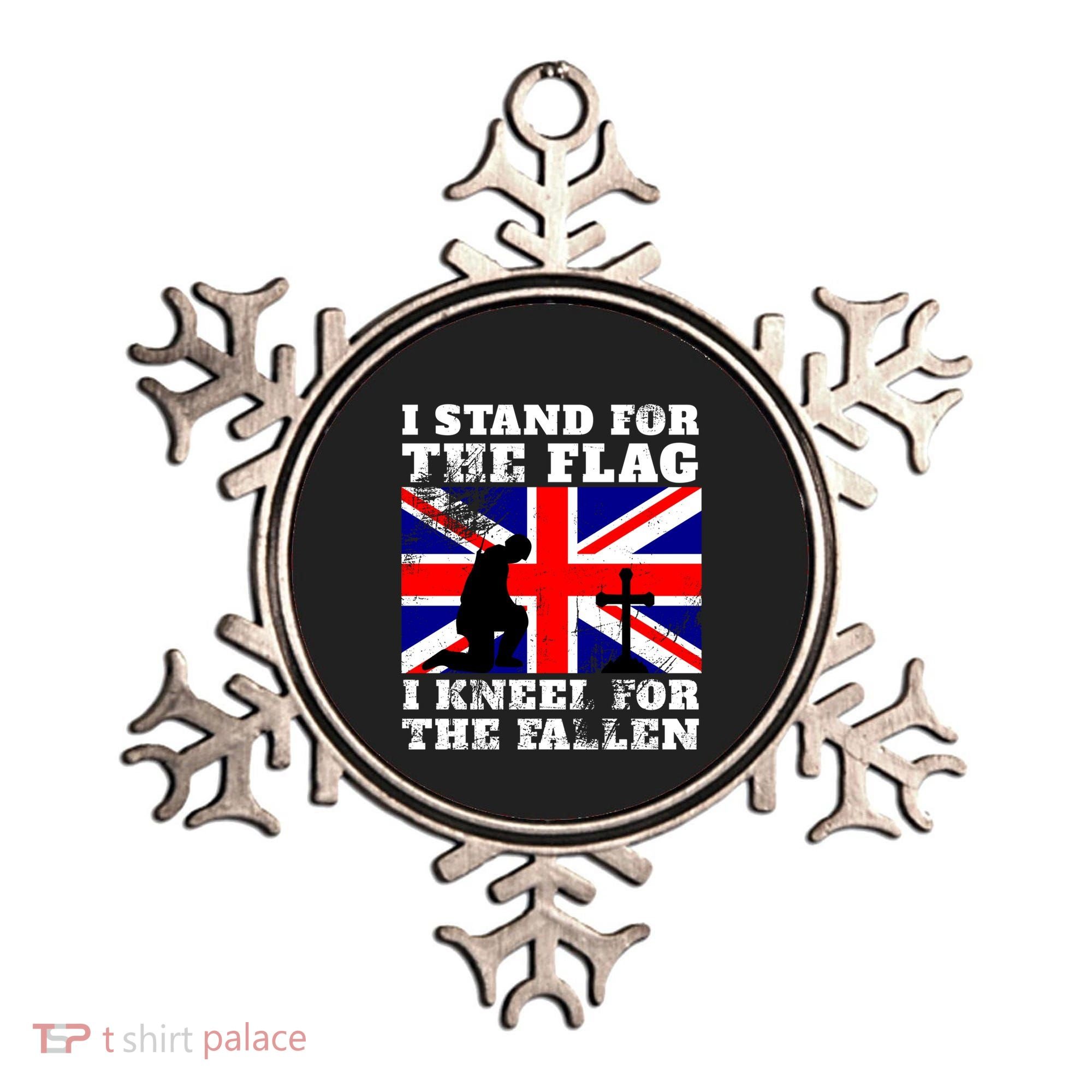 I Stand For The Flag I Kneel For The Fallen Union Jack Gift Ornament