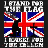 I Stand For The Flag I Kneel For The Fallen Union Jack Gift Ornament thumb 1