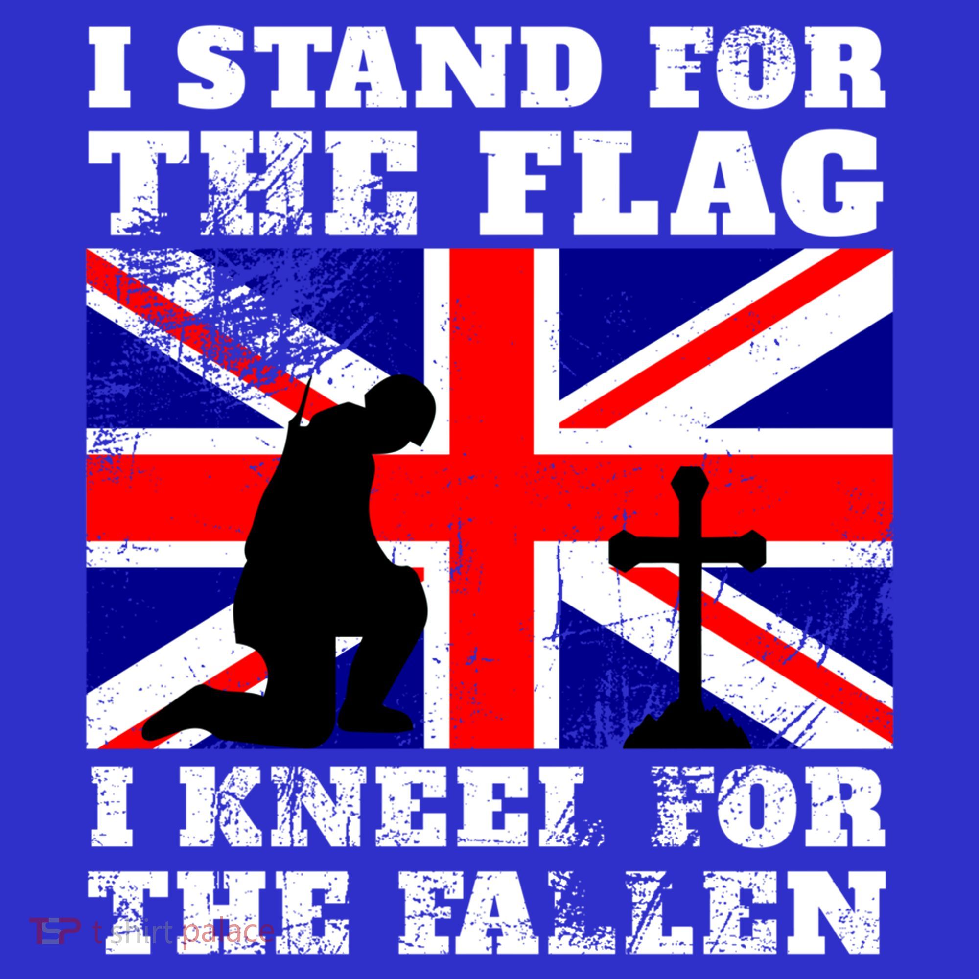 I Stand For The Flag I Kneel For The Fallen Union Jack Gift T-Shirt