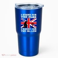 I Stand For The Flag I Kneel For The Fallen Union Jack Gift Tumbler thumb 0