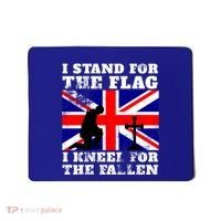 I Stand For The Flag I Kneel For The Fallen Union Jack Gift Mousepad thumb 0