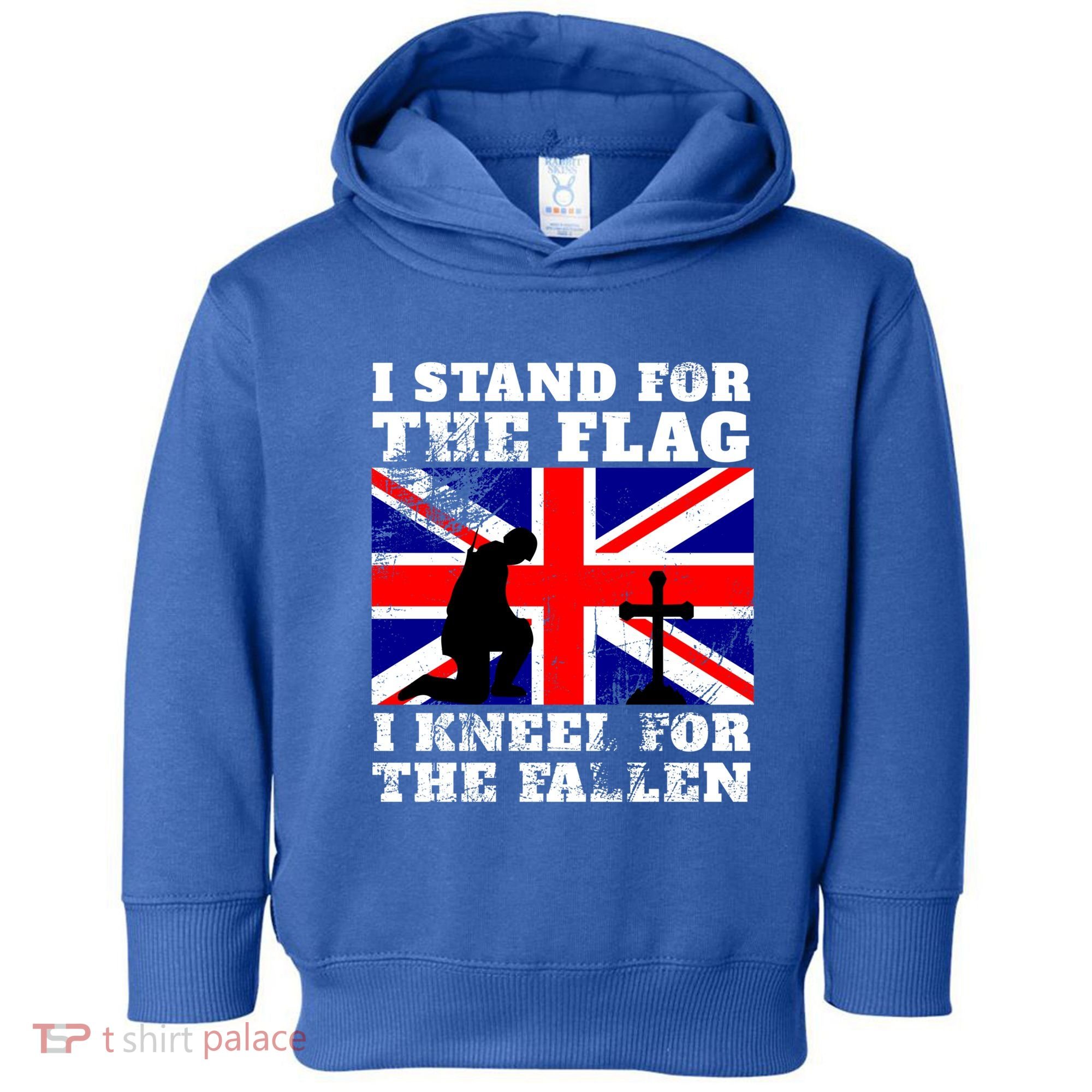 I Stand For The Flag I Kneel For The Fallen Union Jack Gift Toddler Hoodie