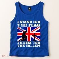 I Stand For The Flag I Kneel For The Fallen Union Jack Gift Tank Top thumb 2