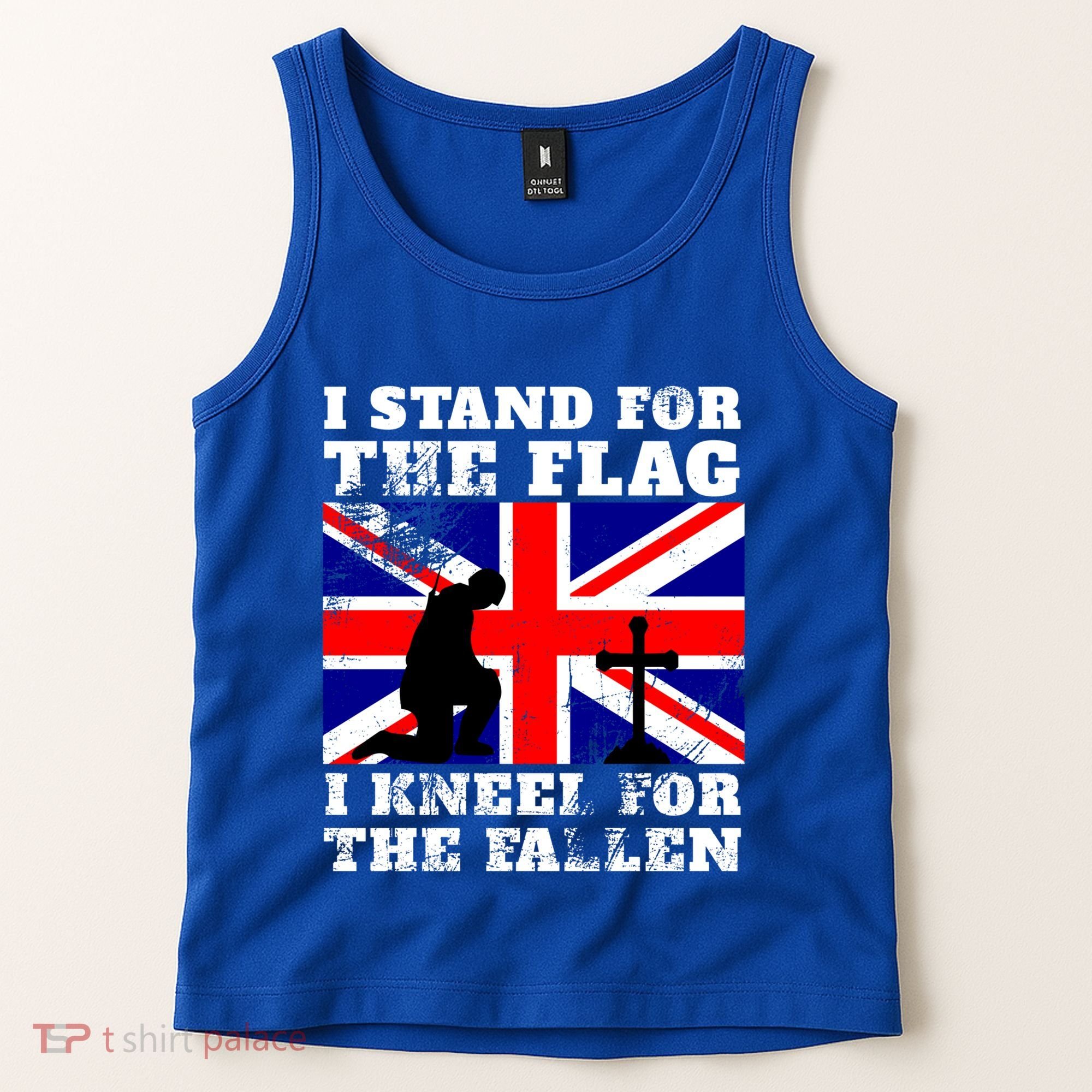 I Stand For The Flag I Kneel For The Fallen Union Jack Gift Tank Top