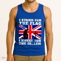I Stand For The Flag I Kneel For The Fallen Union Jack Gift Tank Top thumb 3