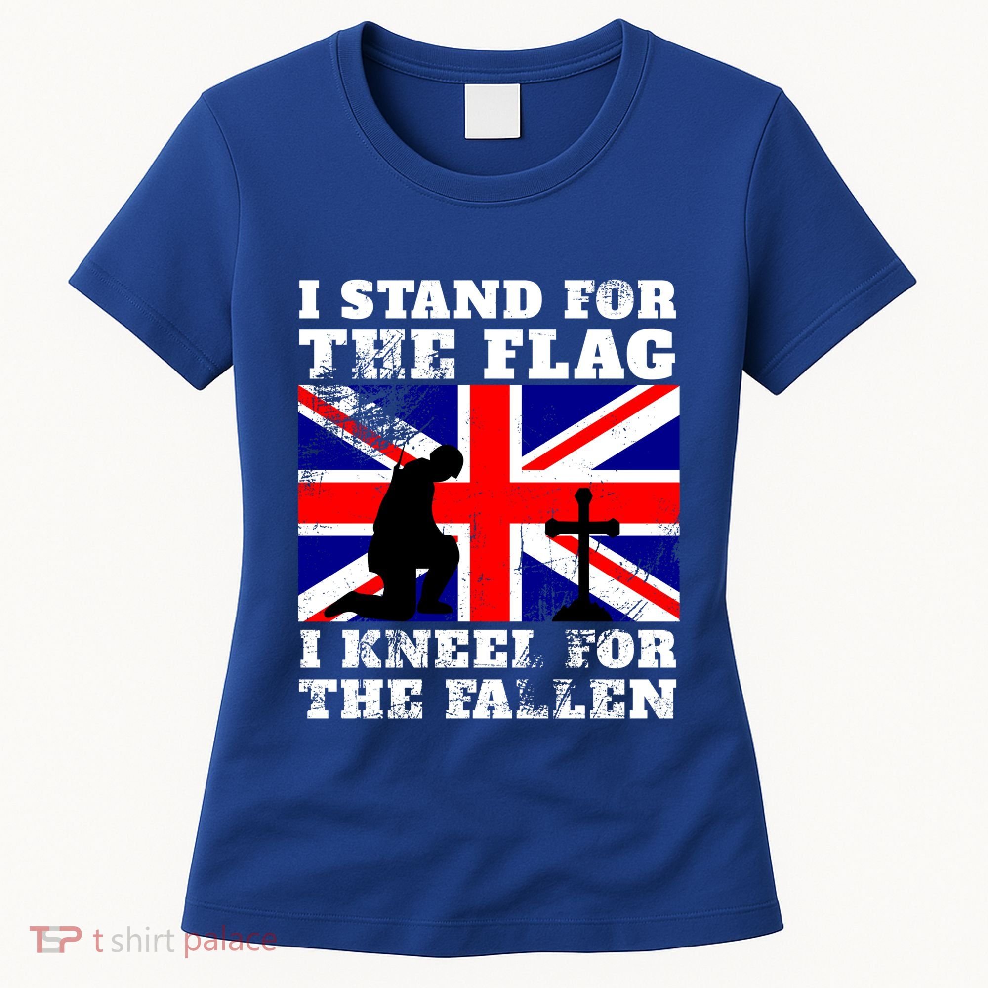 I Stand For The Flag I Kneel For The Fallen Union Jack Gift Women's T-Shirt