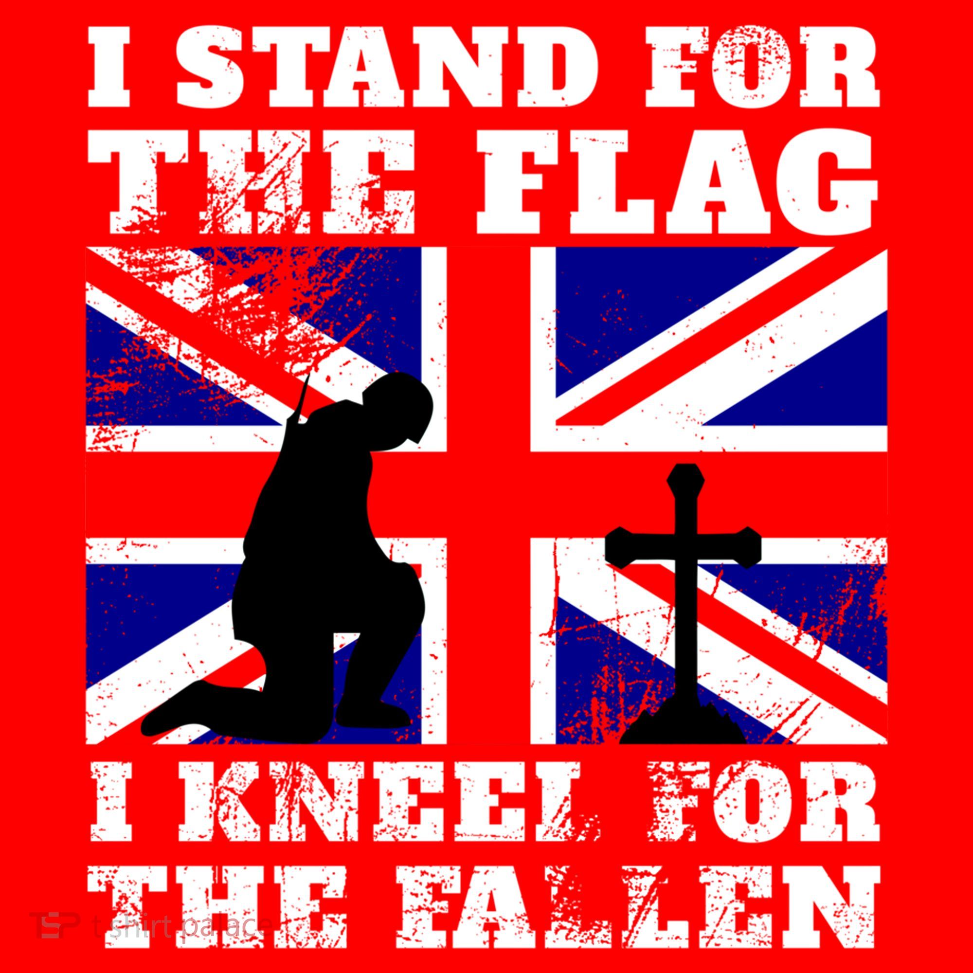 I Stand For The Flag I Kneel For The Fallen Union Jack Gift Santa Hat