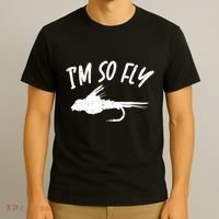 Im So Fly Bass Trout Fishing Angling Fisherman Angler Gift T-Shirt thumb 3