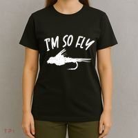 Im So Fly Bass Trout Fishing Angling Fisherman Angler Gift T-Shirt thumb 4