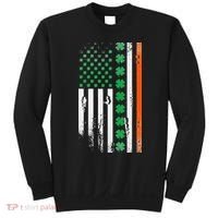 Ireland Shamrock Flag Saint Patricks Day Irish American Flag Sweatshirt thumb 0