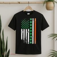 Ireland Shamrock Flag Saint Patricks Day Irish American Flag T-Shirt thumb 2