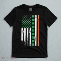 Ireland Shamrock Flag Saint Patricks Day Irish American Flag T-Shirt thumb 5