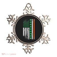 Ireland Shamrock Flag Saint Patricks Day Irish American Flag Ornament thumb 0