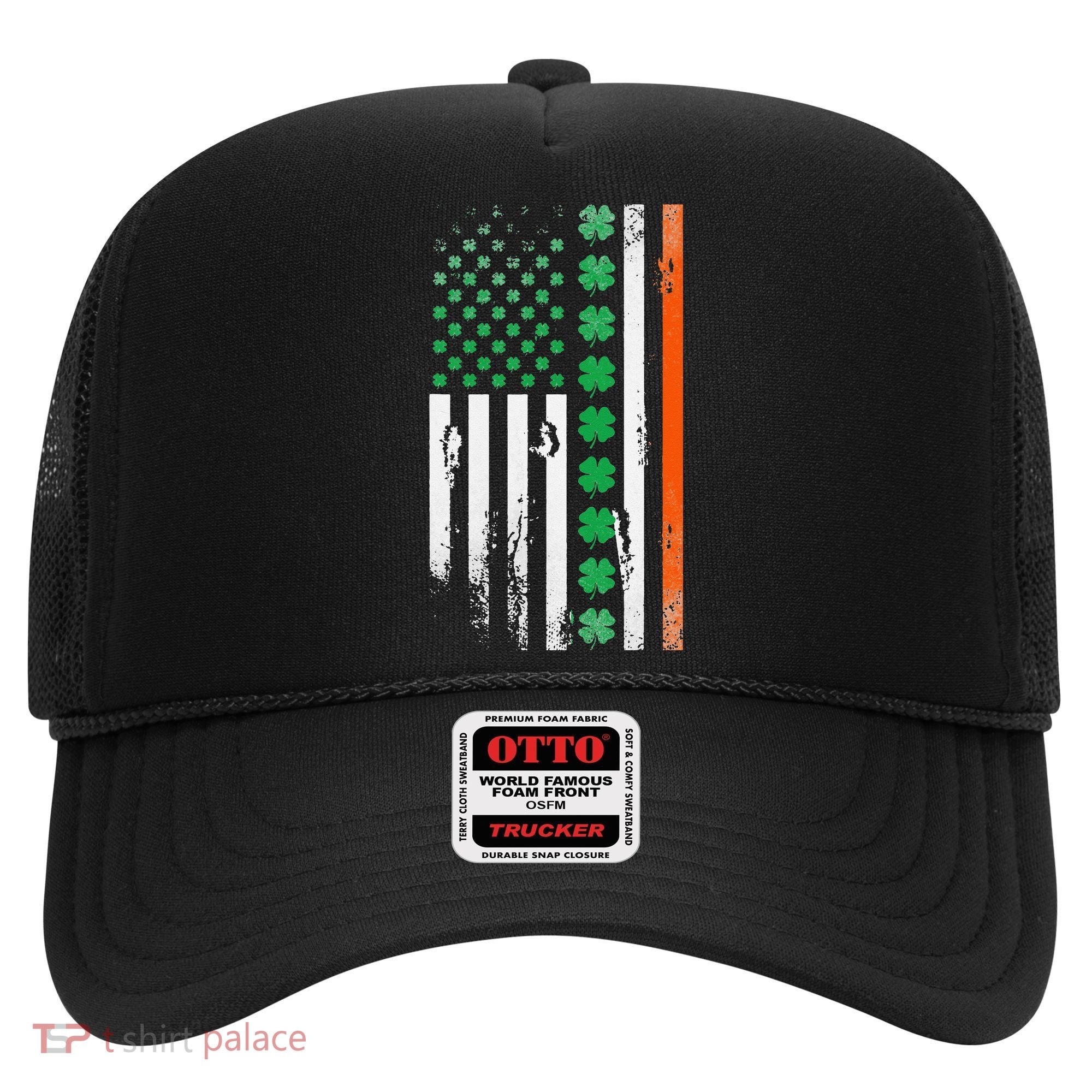 Ireland Shamrock Flag Saint Patricks Day Irish American Flag Hat