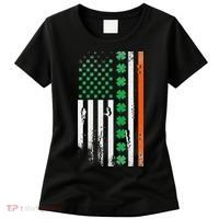 Ireland Shamrock Flag Saint Patricks Day Irish American Flag Women's T-Shirt thumb 0